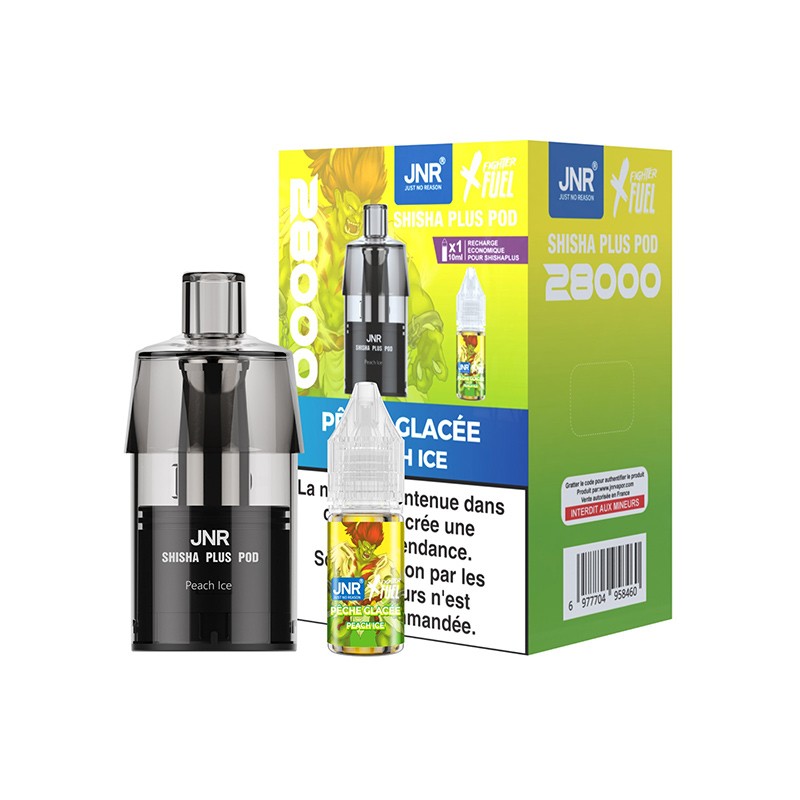 Cartuchos recargables Shisha Plus 12ml 20mg JNR X FIGHTER FUEL