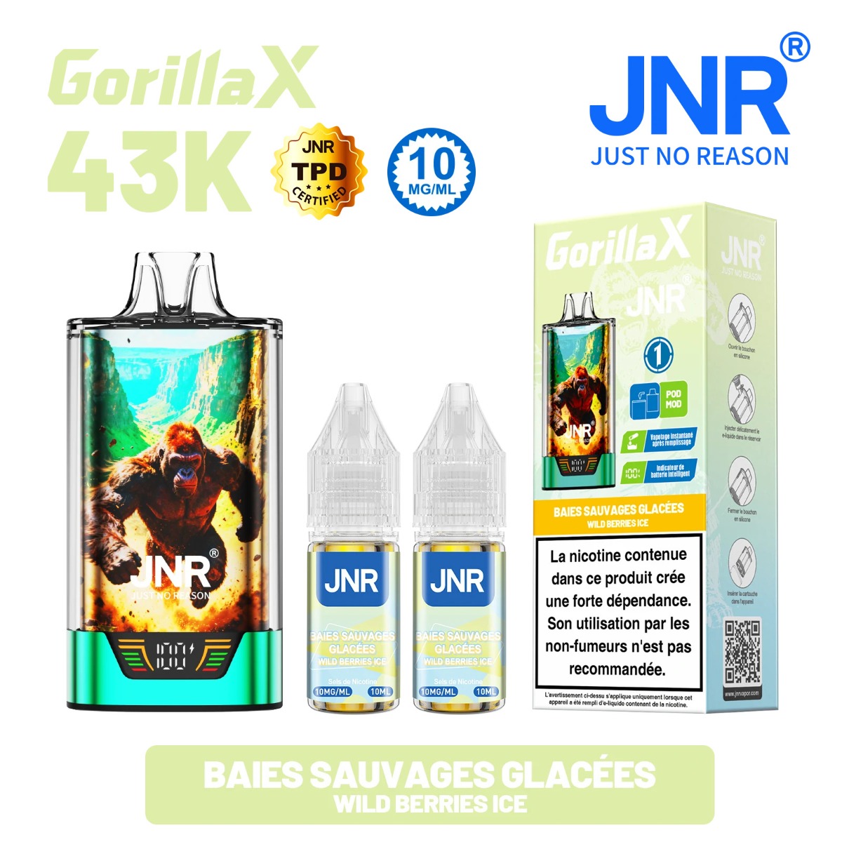 Kit Gorilla X + 2x10ml - 10mg - JNR