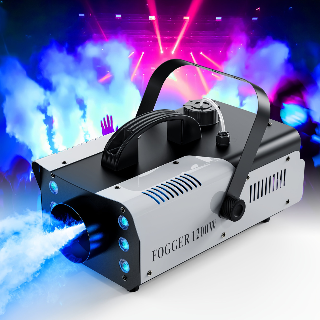 Machine à brouillard 1200W avec éclairage RGB 6 LED