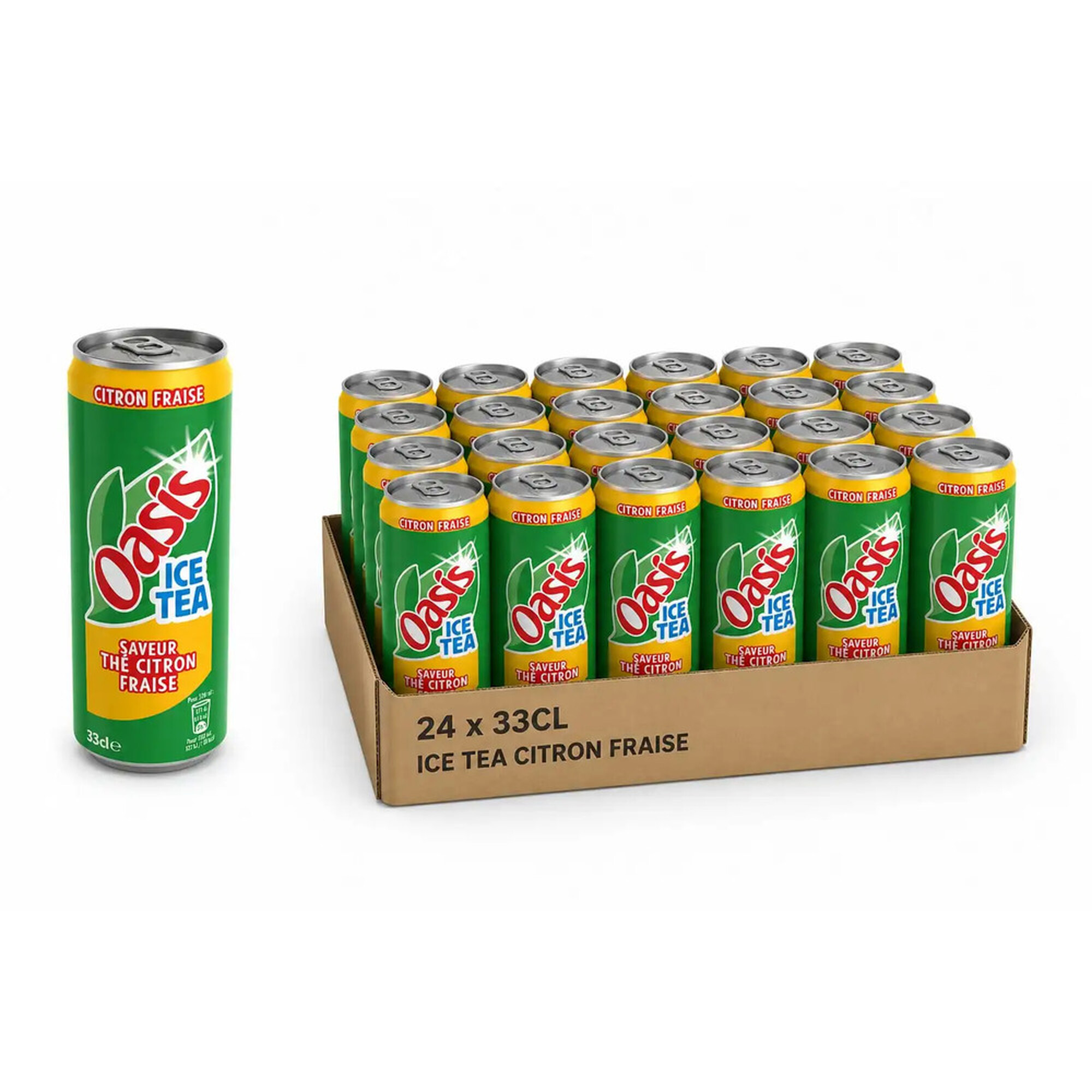 Oasis Iced Tea Lemon Strawberry - 24 x 33 cl